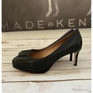 Corso Como Black Leather 3" High Heel Pumps‎ - Size 7.5"